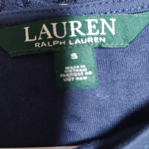 Ralph Lauren navy polka dot shirt - Picture 3 of 3